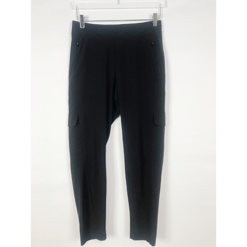 Athleta Pants Women 6 Black Pull On Zipper Pockets Athleisure Casual Travel Hike